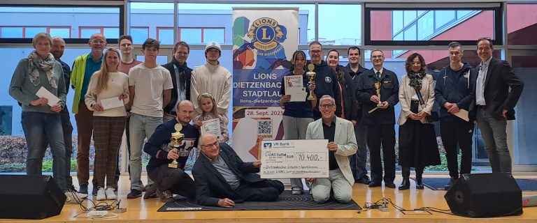 Spendenregen aus dem LIONS Stadtlauf: 10.400 € für Dietzenbacher Schulen und Sportvereine